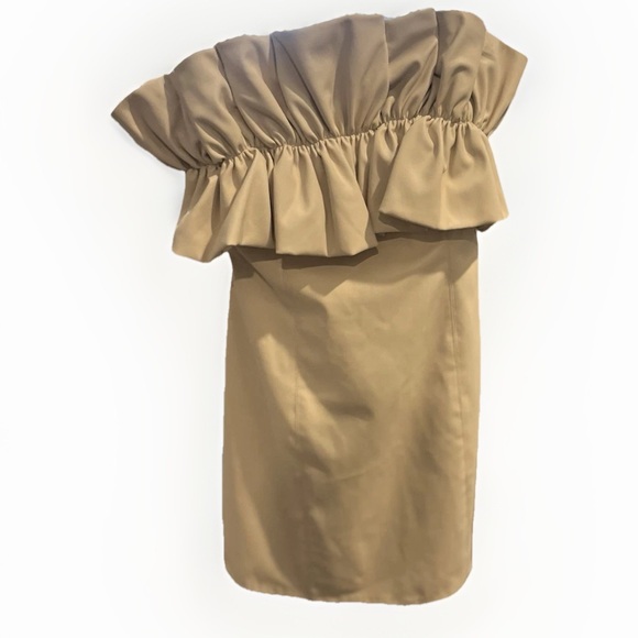 DO+BE Dresses & Skirts - DO+BE Beige Ruffle Mini Dress